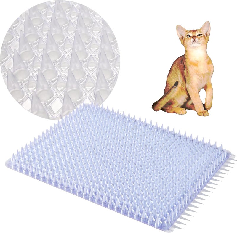 BYTEBAY 12 Pack Scat Mats for Cats with Interlocking Design, Adjustable Safe Spike Mat for Protective Deterrent, 16x13 Inch Indoor Outdoor All-Season Repellent - Image 1